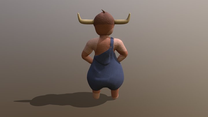 Cow Farmer Sculpt 3D Model