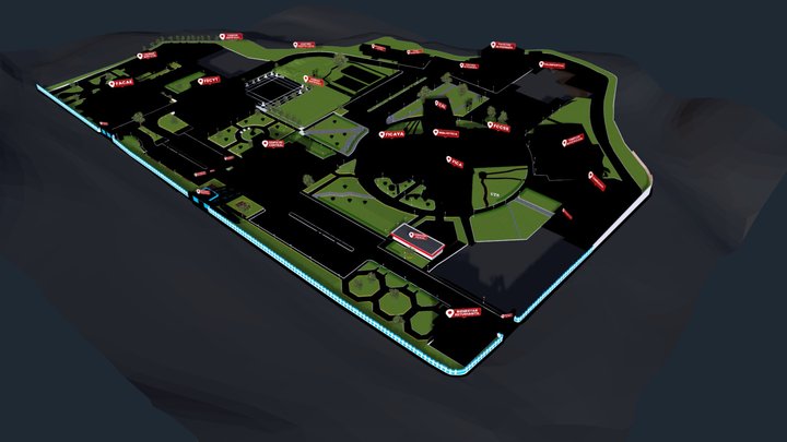 Recorrido Virtual exterior Campus el Olivo UTN 3D Model