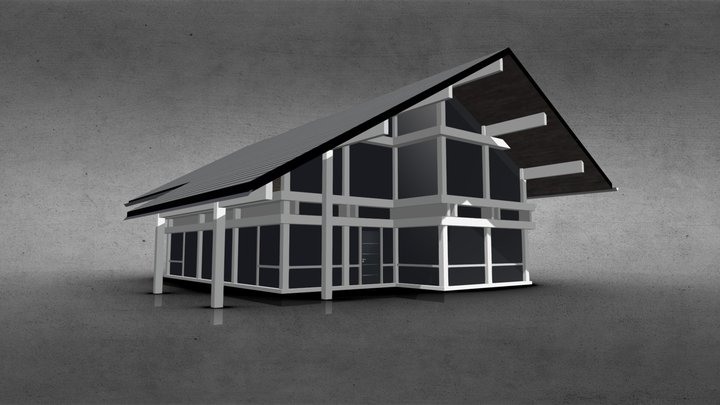 Wood Structure House 003 3D Model