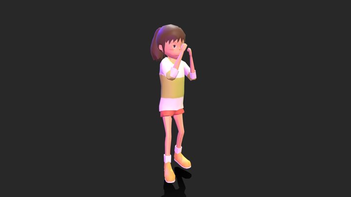 Chihiro Ogiro Defend Animation 3D Model