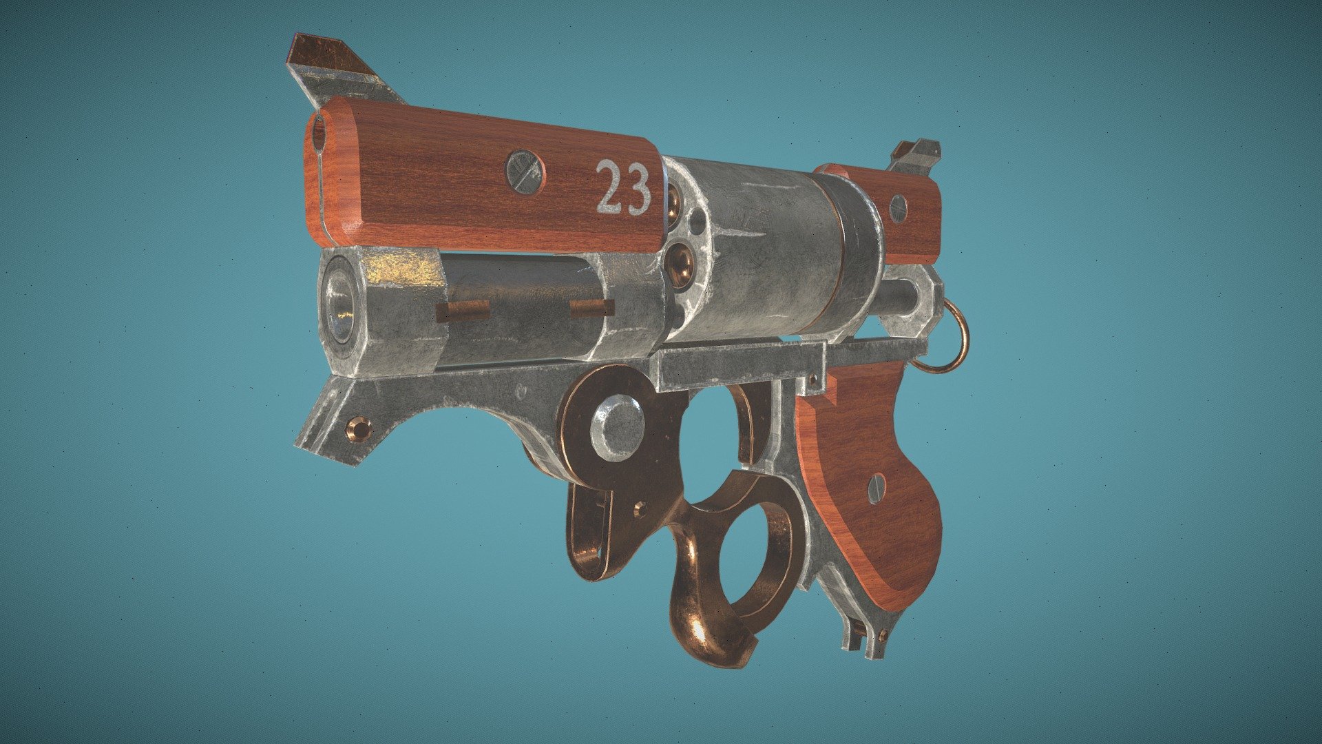 Steampunk Revolver - Download Free 3D model by AlessioPassera [bb1265e ...