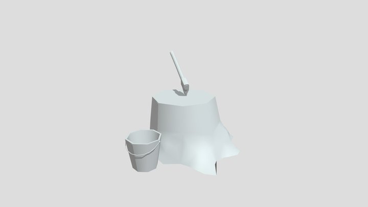 DAE 3 Simple Props - Forest Loner 3D Model