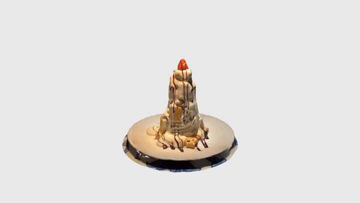 Ice cream and bread 3D Model