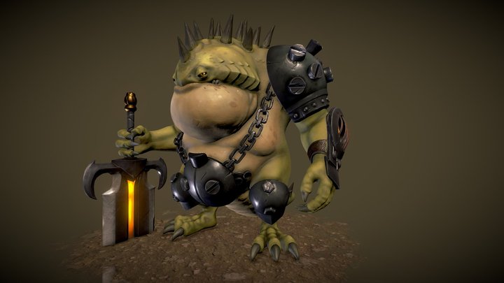lizard soldier 3D Model