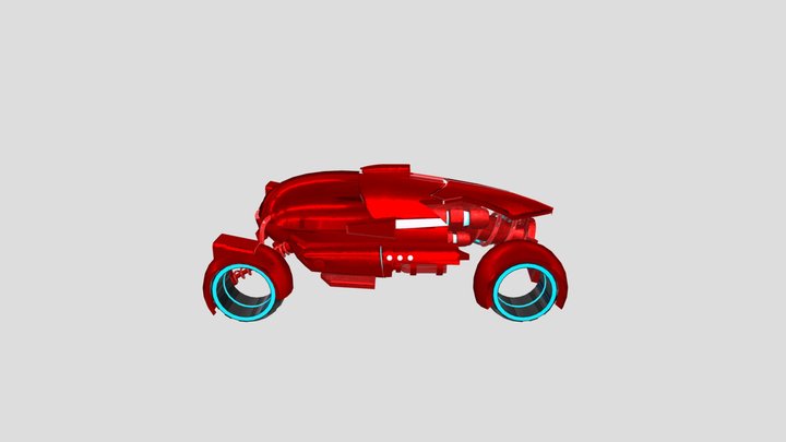 sci-fi-tron-car 3D Model