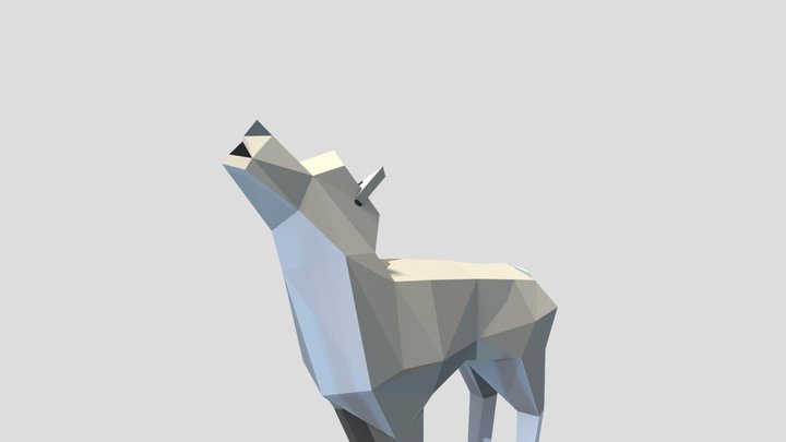 lowpoly wolf (v1) 3D Model
