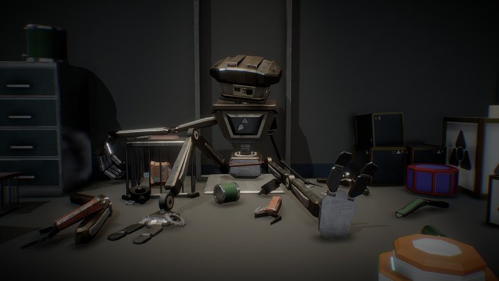 Stylized Robot: Abandoned 3D Model