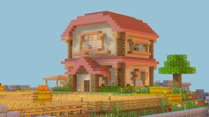 The Minecraft Farm 3D Model
