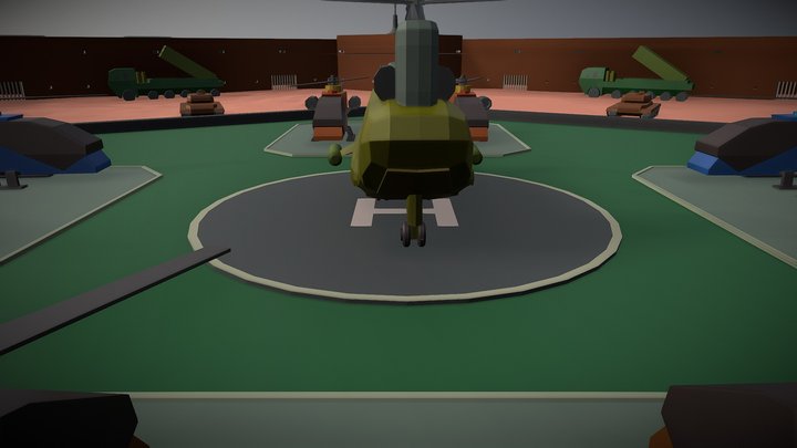 The Military Base” : LowPoly: 3D Model