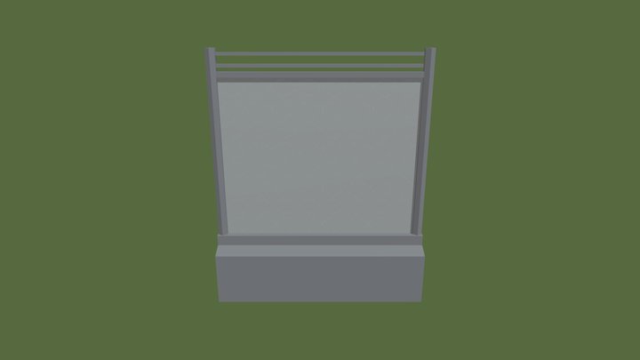 Barrier Large (low-poly) 3D Model
