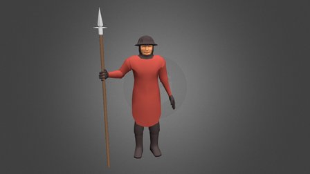 Pikeman Standing 3D Model