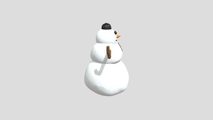 Snow Man 3D Model