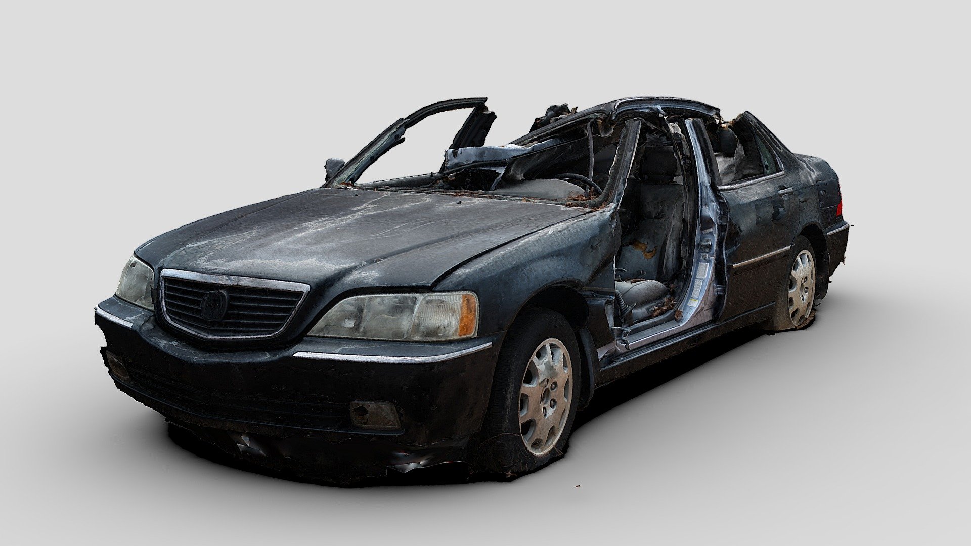 Crushed Sedan (Raw Scan)