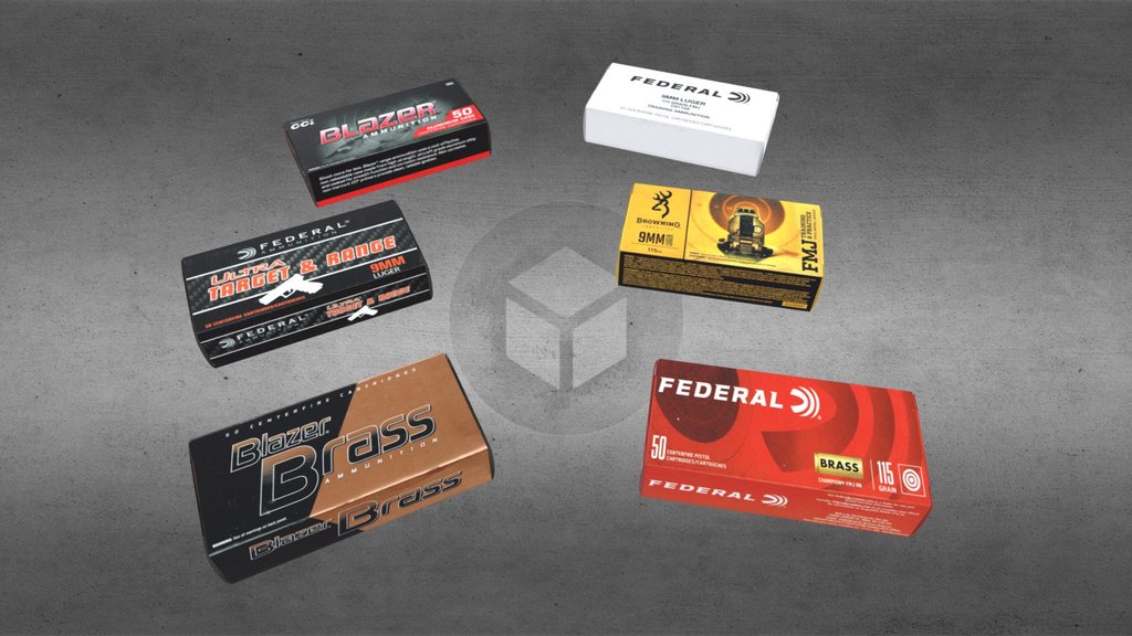 Ammo Boxes Pack (low-poly, game-ready)