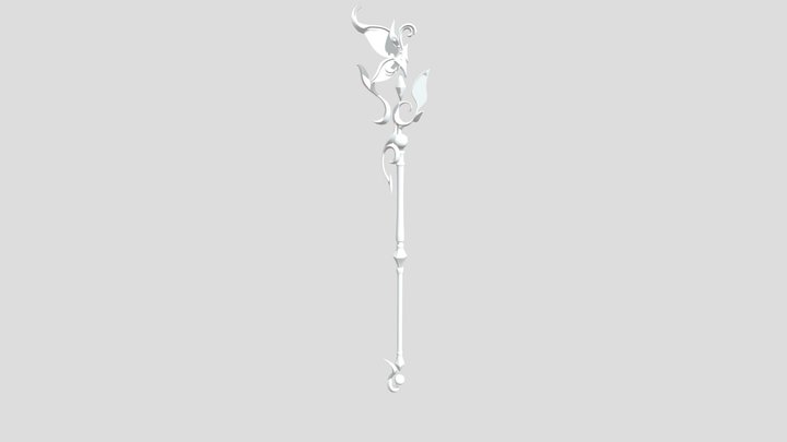 Butterfly Staff 3D Model