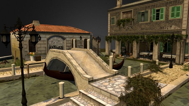 Low poly City Scene 3D Model