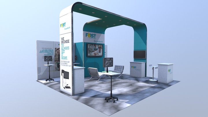 First Healthcare Island Exhibit 3D Model