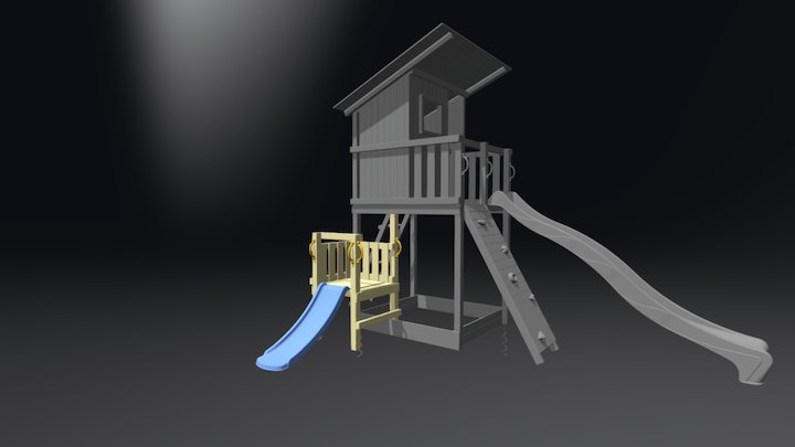 Blue Rabbit @ platform 3D Model