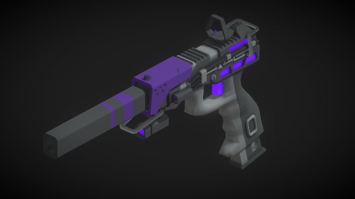 Sci-fi Pistol TL12 3D Model