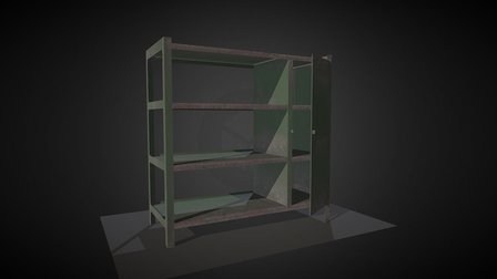 Meuble Métallique Industriel 01 3D Model