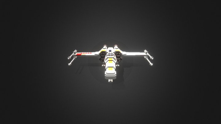 Voxel Xwing 3D Model