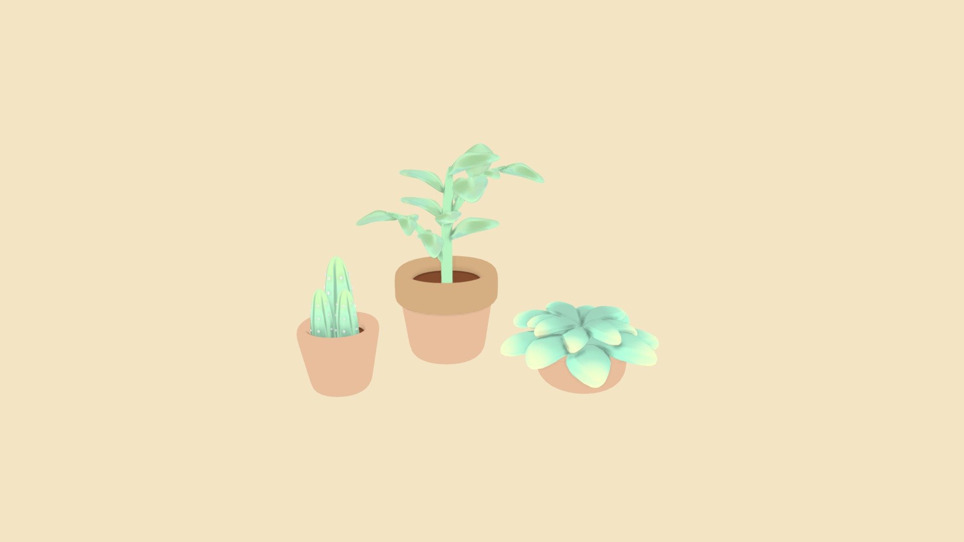 Stylized interior plants