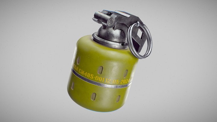Modern frag grenade concept 3D Model