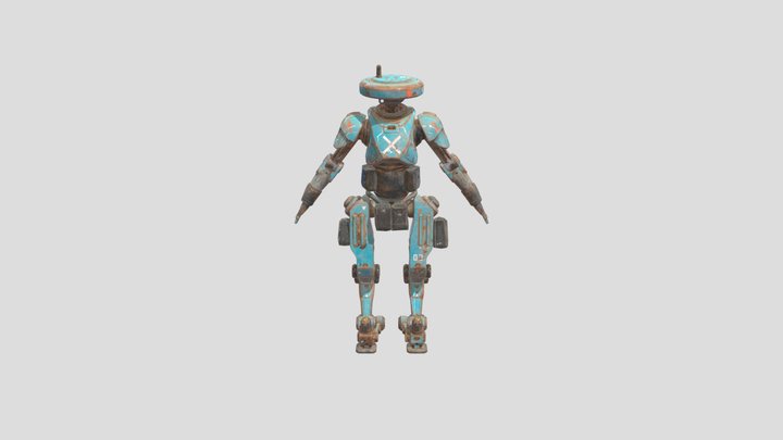 Enforcer robot  blue 3D Model