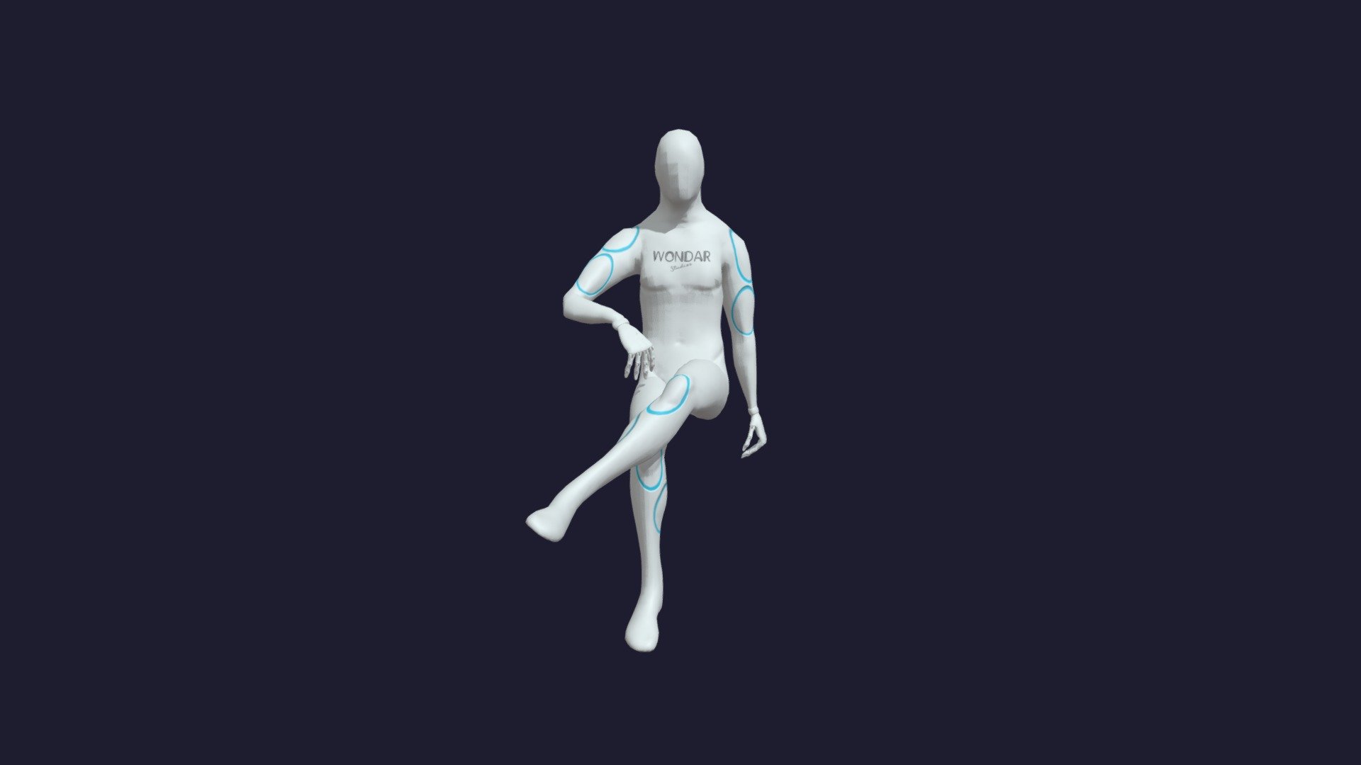 Crossing legs — Sketchfab embed 3D viewer