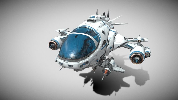 Sci-Fi Scout Ship | Compact Fighter Spacecraft