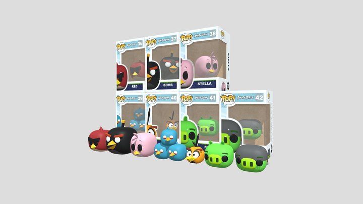 Angry Birds Funko POP s concepts 3D model by 3D Artist bb33136 Sketchfab