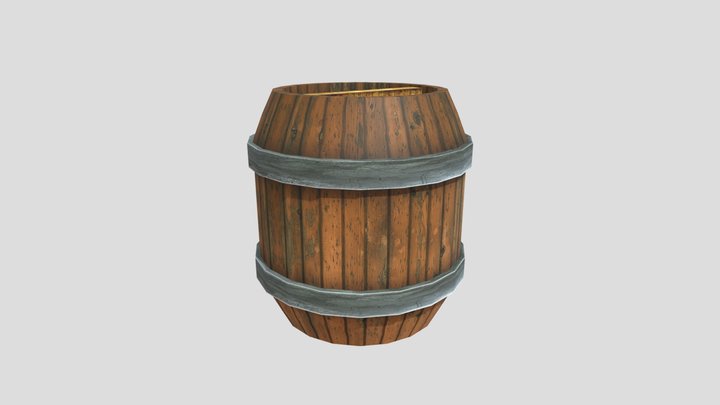 Maya Barrel 3D Model