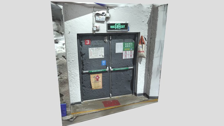 A Fire exit 3D Model