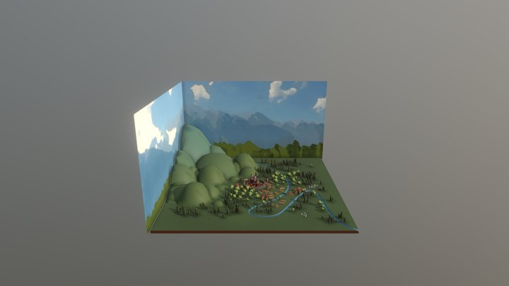 Rpg City Diorama 3D Model