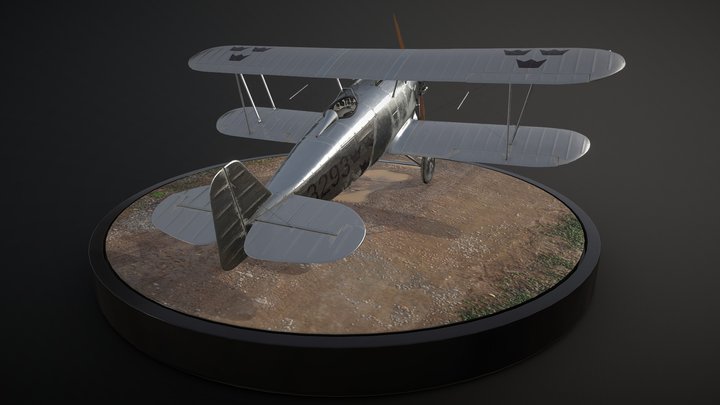 J6B "Jaktfalkеn" 3D Model