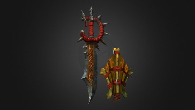Sword and Shield 3D Model