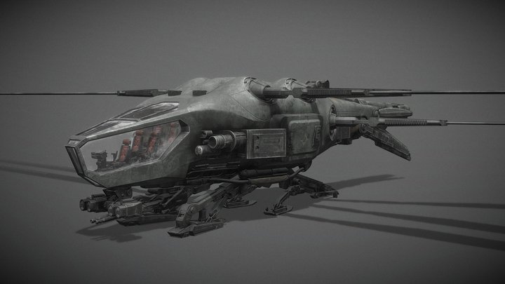 Harkonnen Ornithopter (FAN-MADE) 3D Model