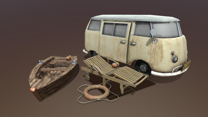DAE 5 Finished props - By the ocean 3D Model