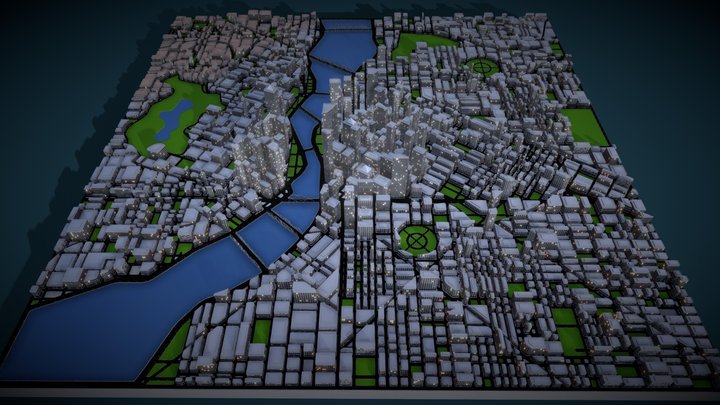 3D City A1 Day 3D Model