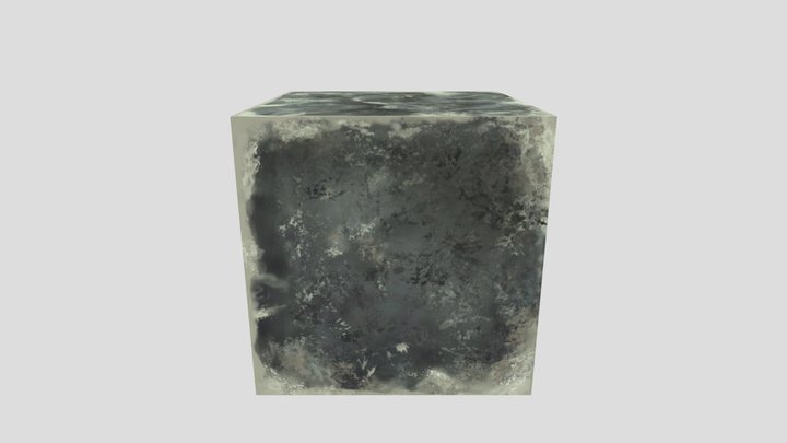 Moon rock Cube 3D Model