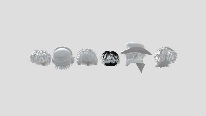 Pack part hair [Untexture] [Sections cut] – Modello 3D gratuito STL