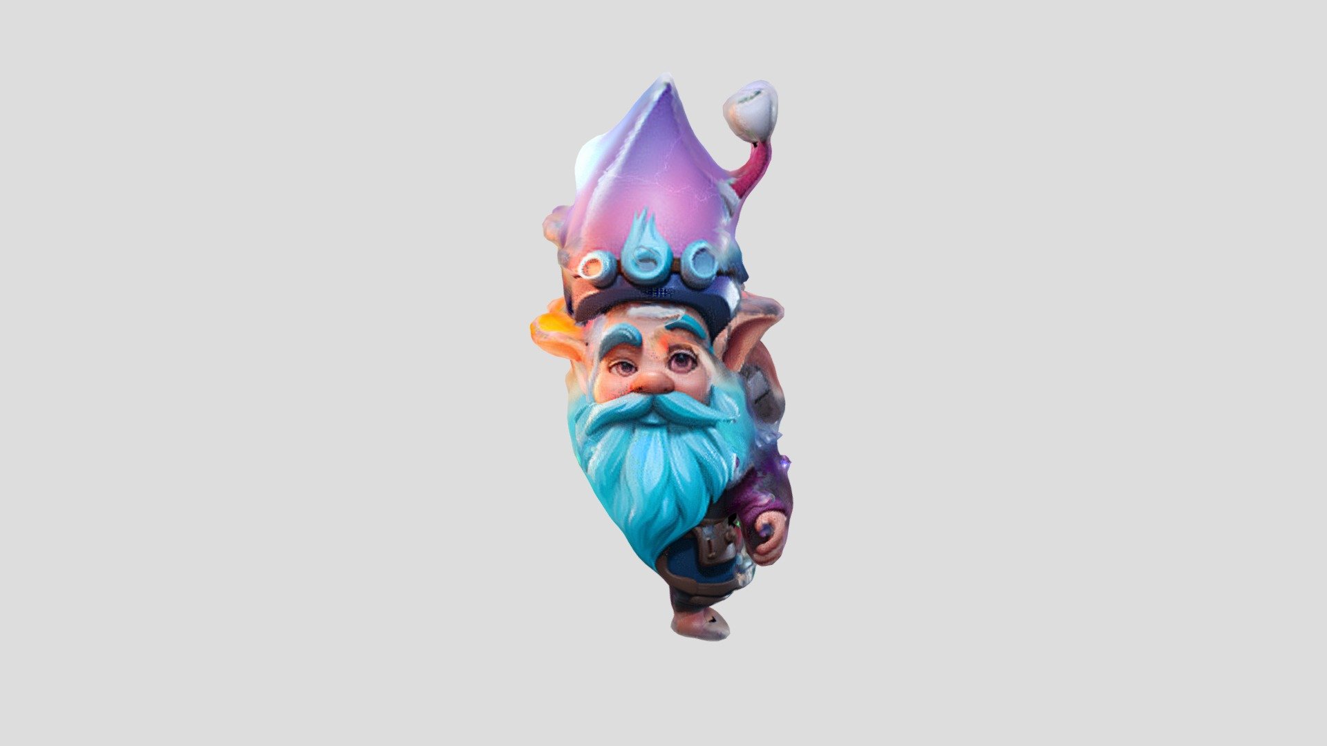 Clash of Clans Wizard A blue-haired wizard wi - Download Free 3D model ...