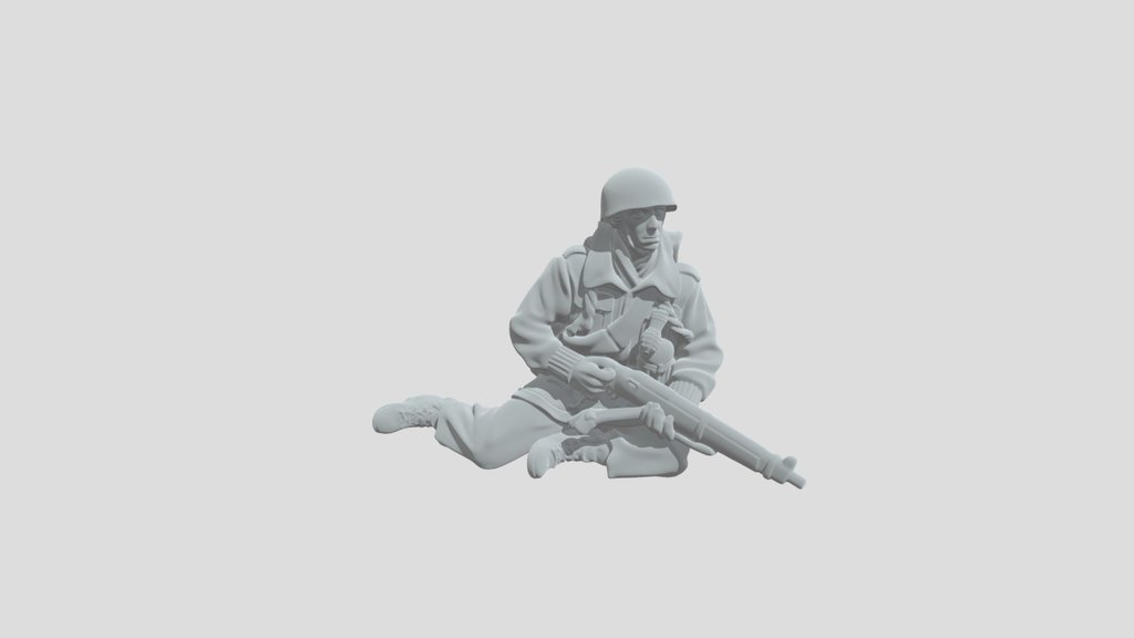 Sitting Soldier with Rifle