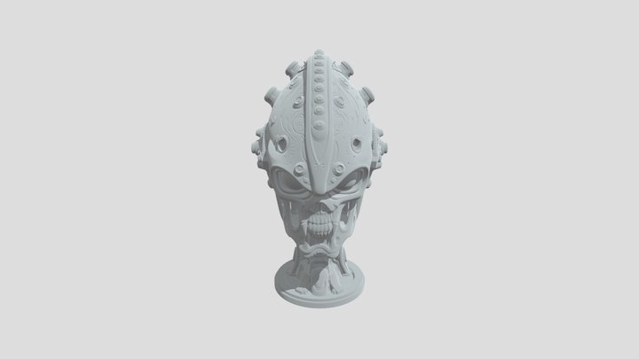 bioshock big daddy helmet bust hr giger 3D Model