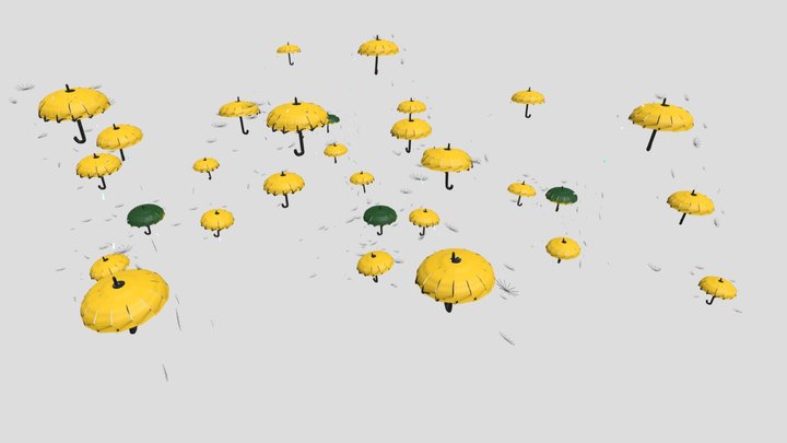 HK Umbrella Movement 3D Model