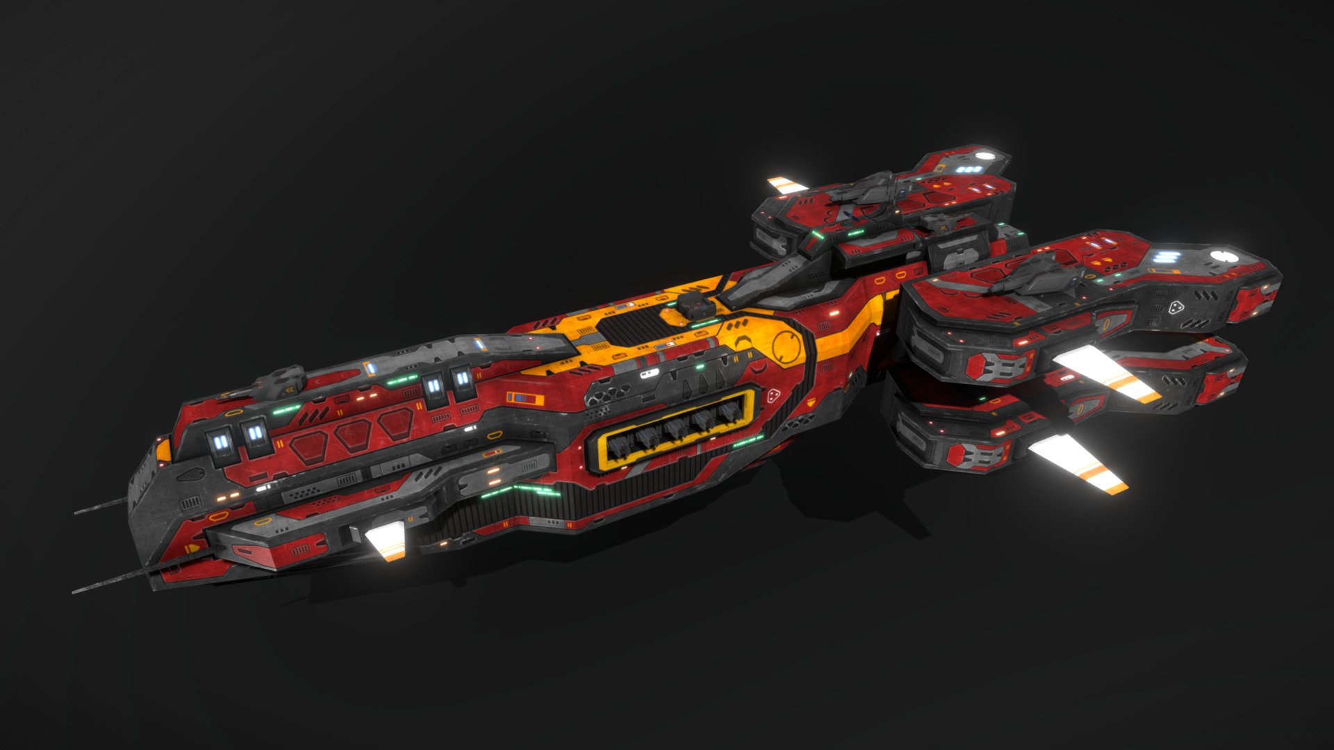 Scifi Destroyer Colossus - Buy Royalty Free 3D model by MSGDI [bb407fb ...