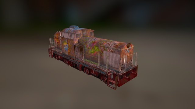 Graffiti Train 3D Model