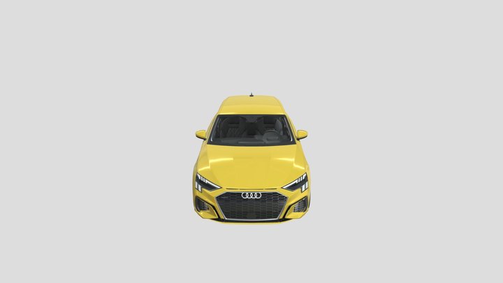 Audi A3 40TFSI Yellow 3D Model
