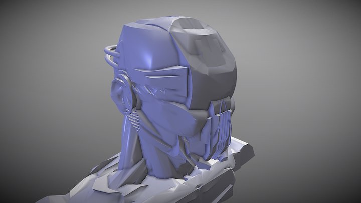 Sci Fi Helmet WIP 3D Model