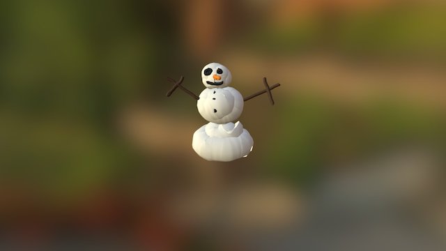 Augmented Reality Snowman 3D Model